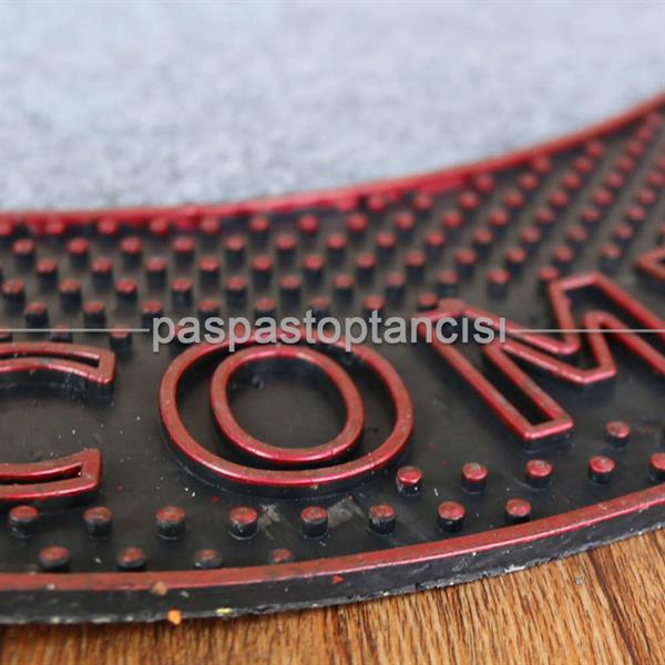 Kapı Paspası Yarım Ay Welcome Kırmızı