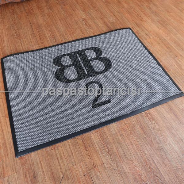 Kişiye Özel Logolu Gri Paspas