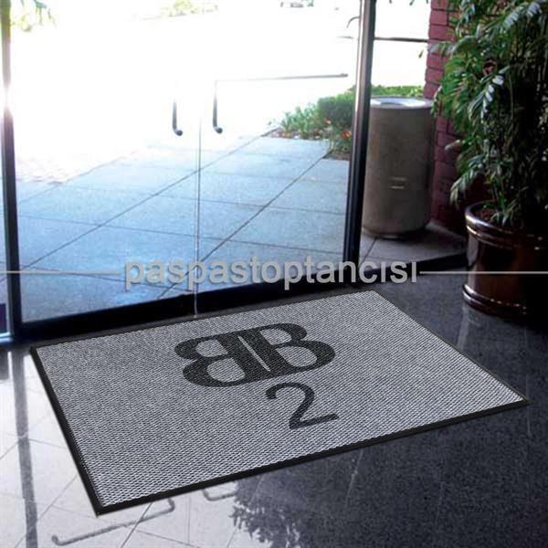 Kişiye Özel Logolu Gri Paspas