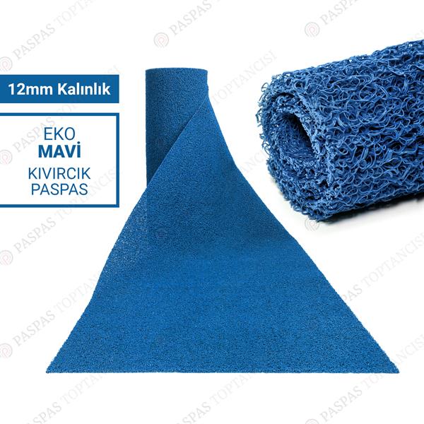 Mavi Kıvırcık Paspas 12 mm