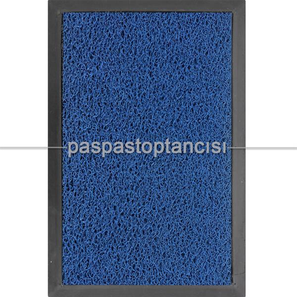 Mavi Kıvırcık Paspaslı Kauçuk Hijyen Paspas