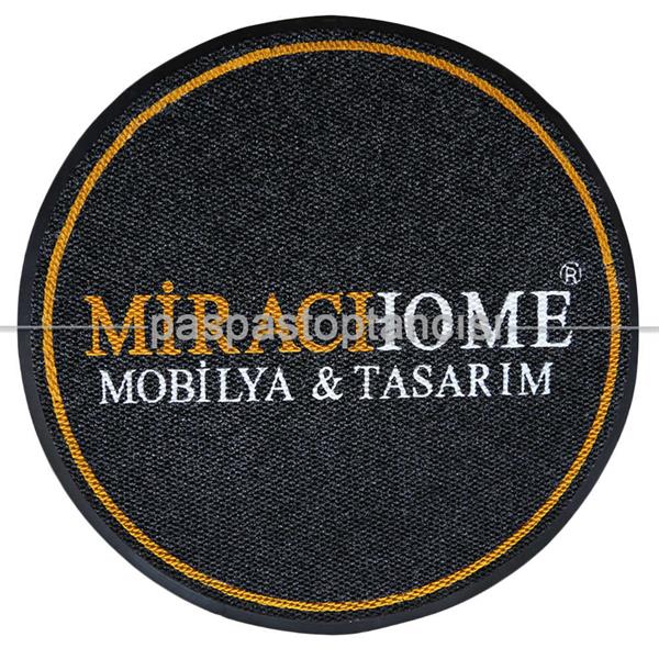 Mobilya Firmaları için Logolu Yuvarlak Halı Paspas