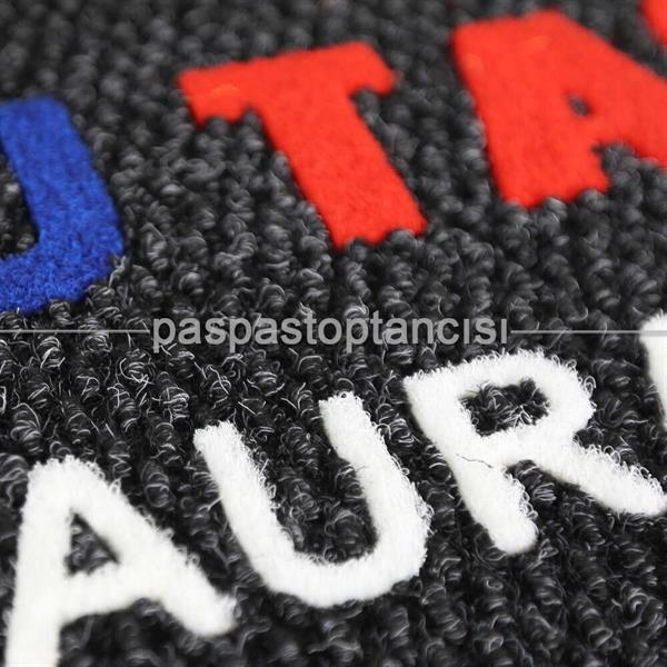 Restaurant için Logolu Siyah Paspas