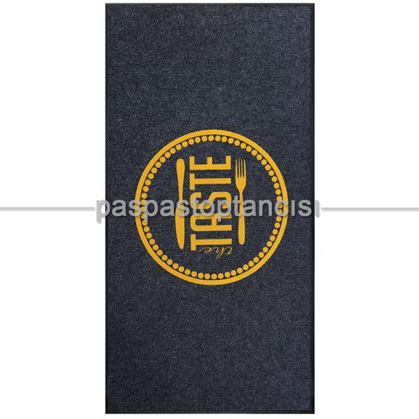 Restaurant için Özel Logolu Siyah Paspas