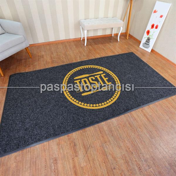 Restaurant için Özel Logolu Siyah Paspas