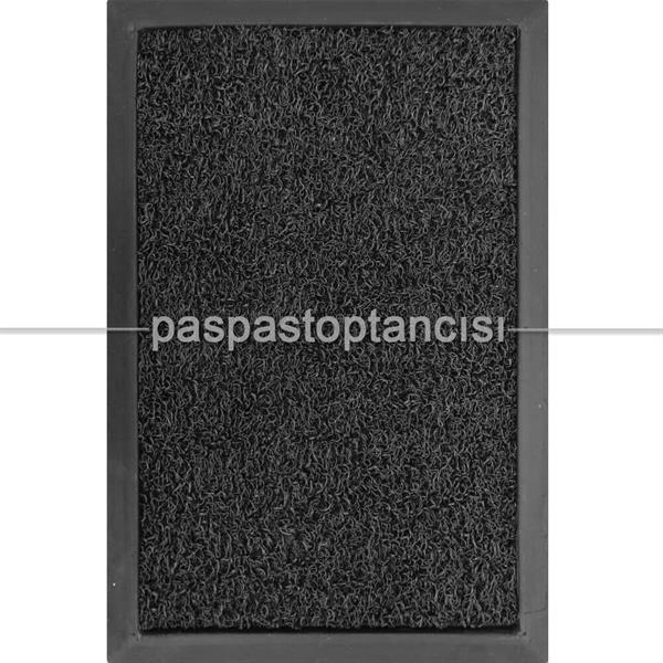 Siyah Kıvırcık Paspaslı Kauçuk Hijyen Paspas