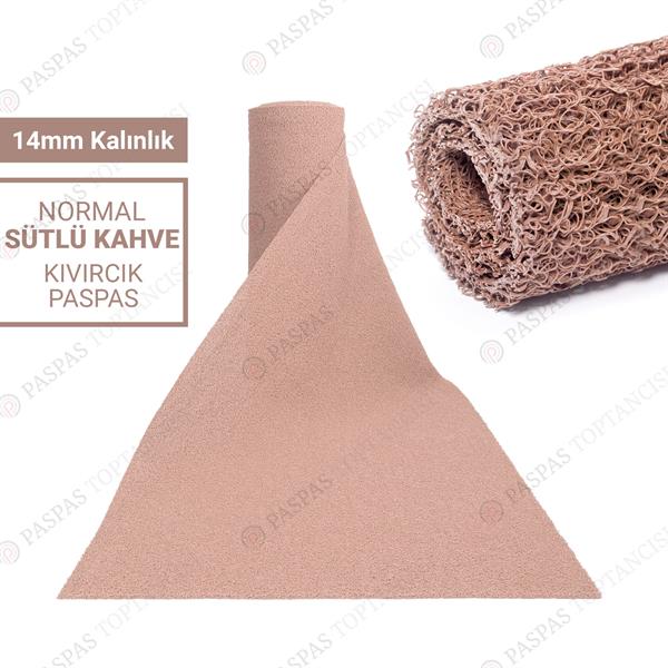 Sütlü Kahve Kıvırcık Paspas 14 mm