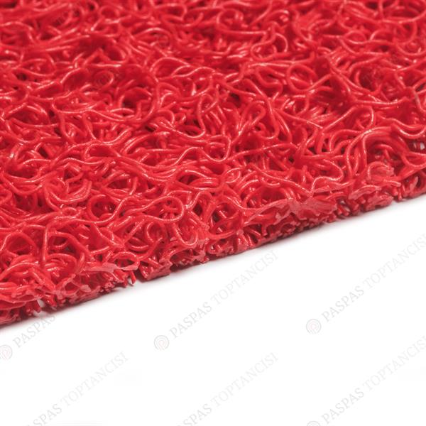 Toptan Kıvırcık Paspas Normal 14 mm Kırmızı