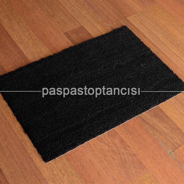 Toptan Rulo Koko Kıl Paspas Pvc Tabanlı Siyah