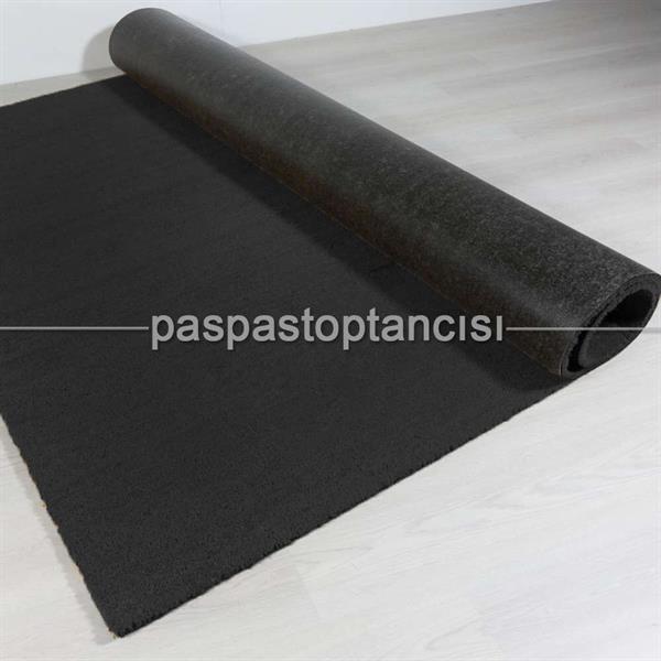 Toptan Rulo Koko Kıl Paspas Pvc Tabanlı Siyah