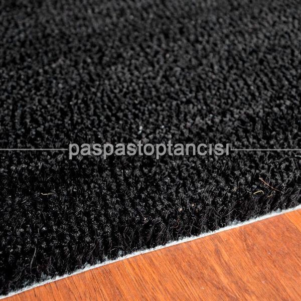 Toptan Rulo Koko Kıl Paspas Pvc Tabanlı Siyah