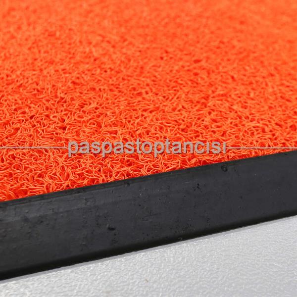 Turuncu Kıvırcık Paspaslı Kauçuk Hijyen Paspas