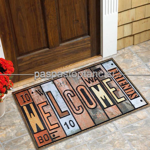 Welcome Kapı Paspası Antik 12