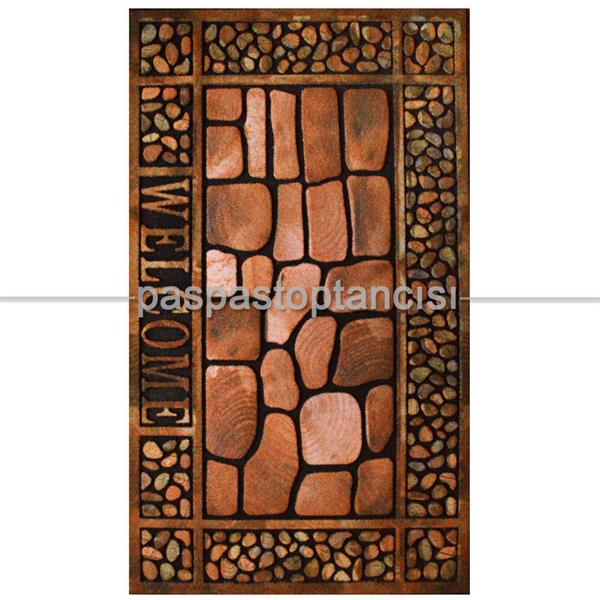 Welcome Yazılı Kapı Paspası Antik 15