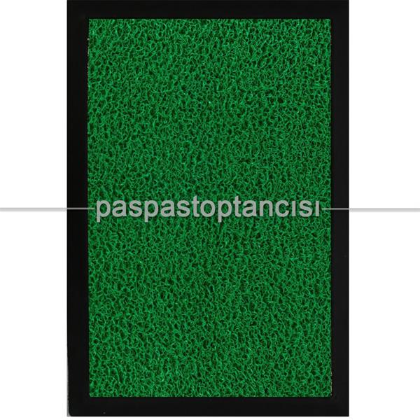 Yeşil Kıvırcık Paspaslı Kauçuk Hijyen Paspas