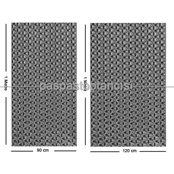 Z Mat Islak Zemin Paspası Süper 8 mm Gri