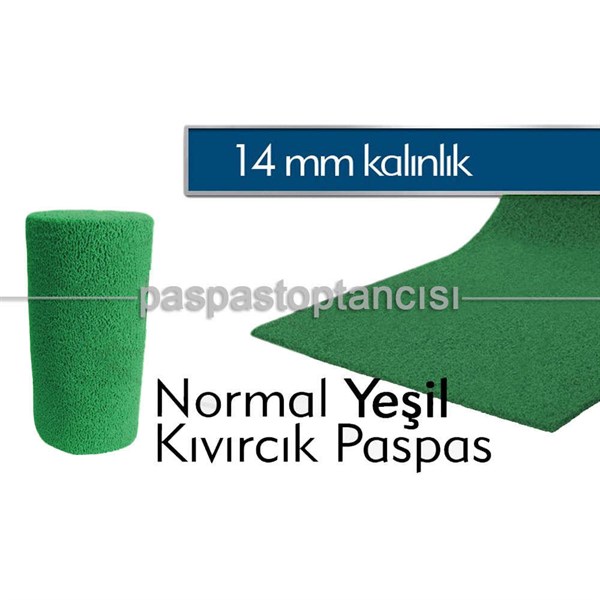 Kıvırcık Paspas Normal 14 mm Yeşil