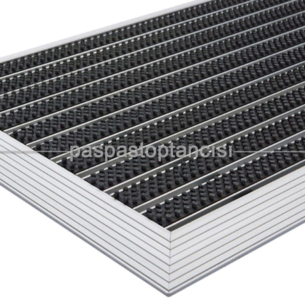 Alüminyum Metal Paspas Fırça Fitilli UM5000 Siyah