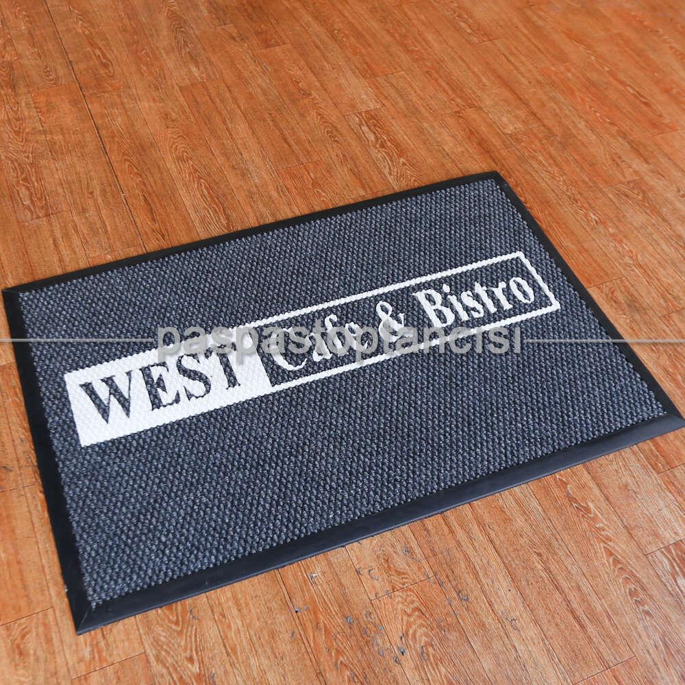 Cafe ve Restaurant Logolu Gri Paspas