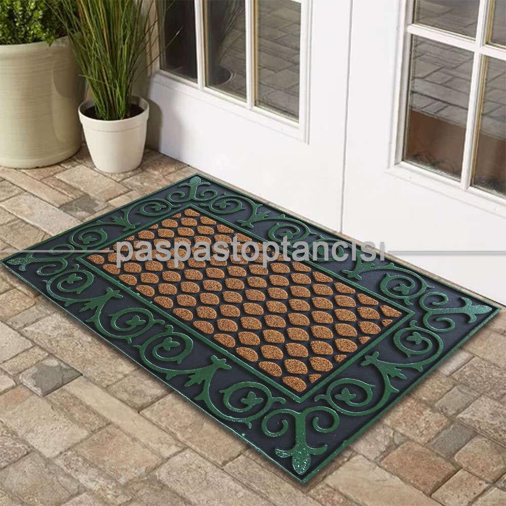 Lüks Antik Yeşil Kapı Paspası