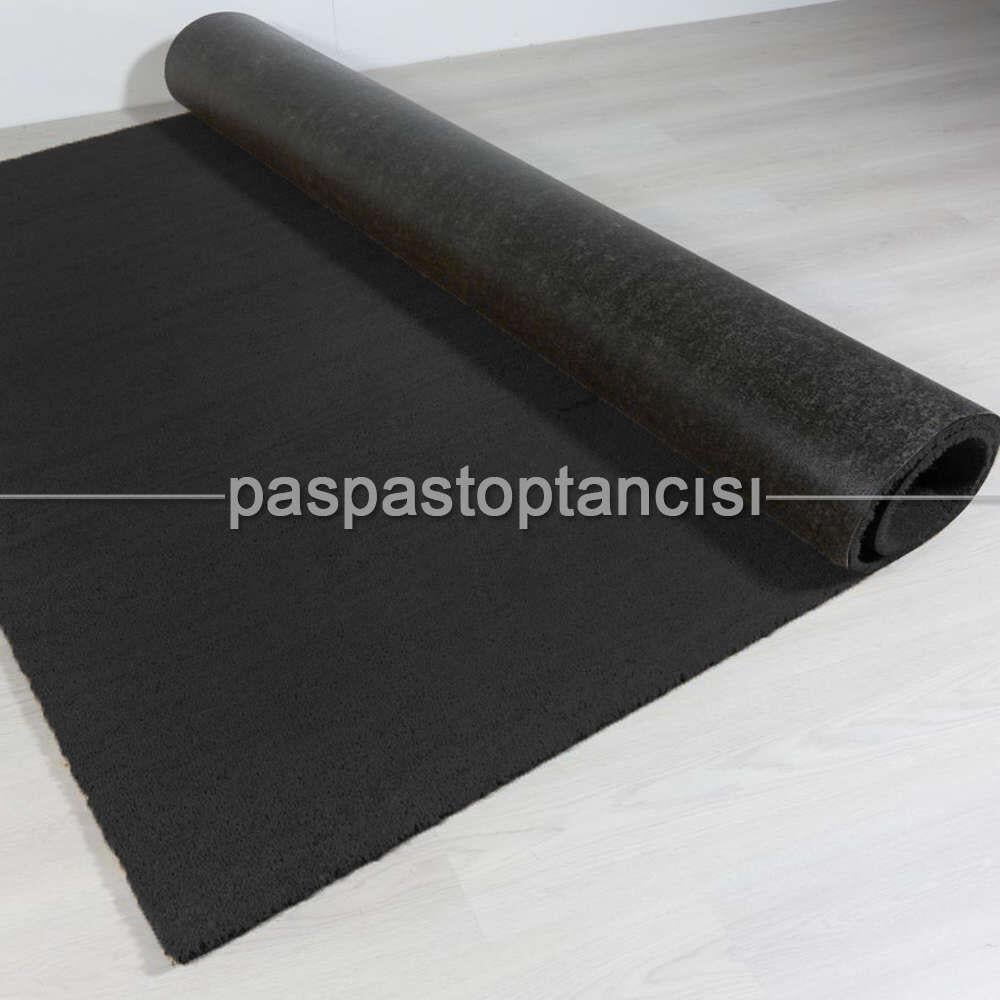 Toptan Rulo Koko Kıl Paspas Pvc Tabanlı Siyah