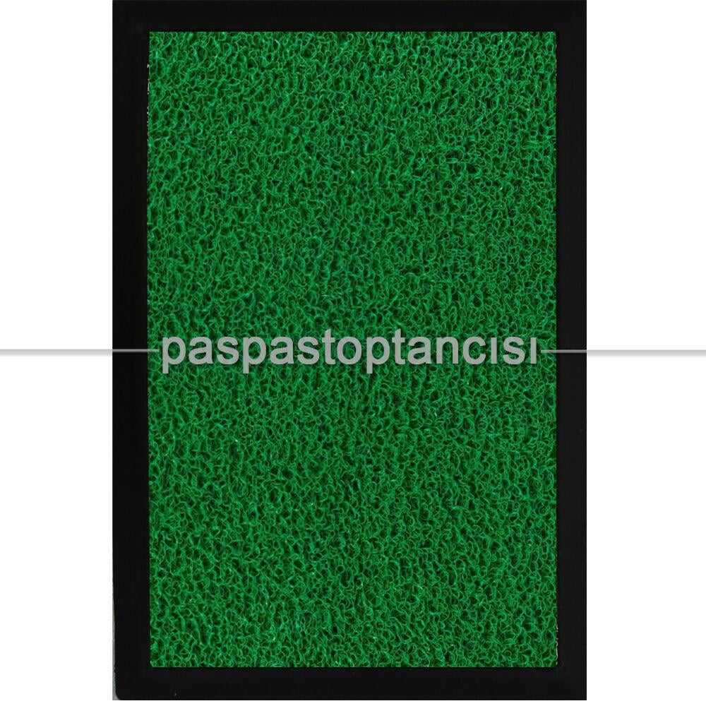 Yeşil Kıvırcık Paspaslı Kauçuk Hijyen Paspas