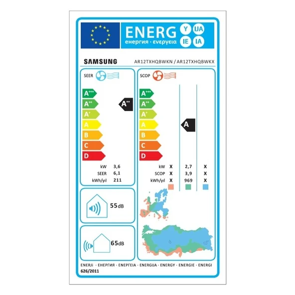 Samsung AR35 AR12TXHQBWKN 12000 BTU Inverter Duvar Tipi Klima