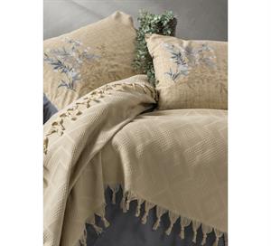 Cotton Box Origin Cappuccino Jakarlı Çift Kişilik Pike Takımı