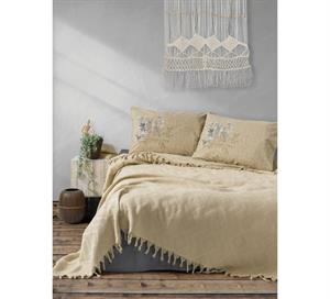 Cotton Box Origin Cappuccino Jakarlı Çift Kişilik Pike Takımı