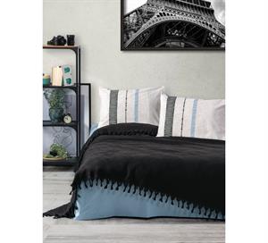 Cotton Box Origin Siyah Jakarlı Çift Kişilik Pike Takımı