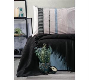 Cotton Box Origin Siyah Jakarlı Çift Kişilik Pike Takımı