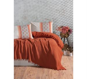 Cotton Box Papina Tarçın Jakarlı Çift Kişilik Pike Takımı