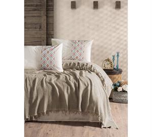 Cotton Box Papina Taş Jakarlı Çift Kişilik Pike Takımı