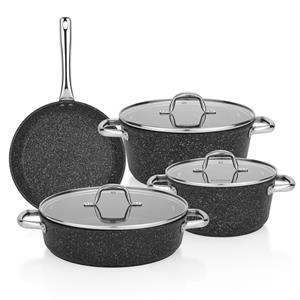 Schafer Dark Millard 7 Parça Tencere Seti Siyah