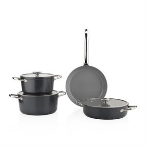 Schafer Gravita 7 Parça Seramik Tencere Seti Siyah
