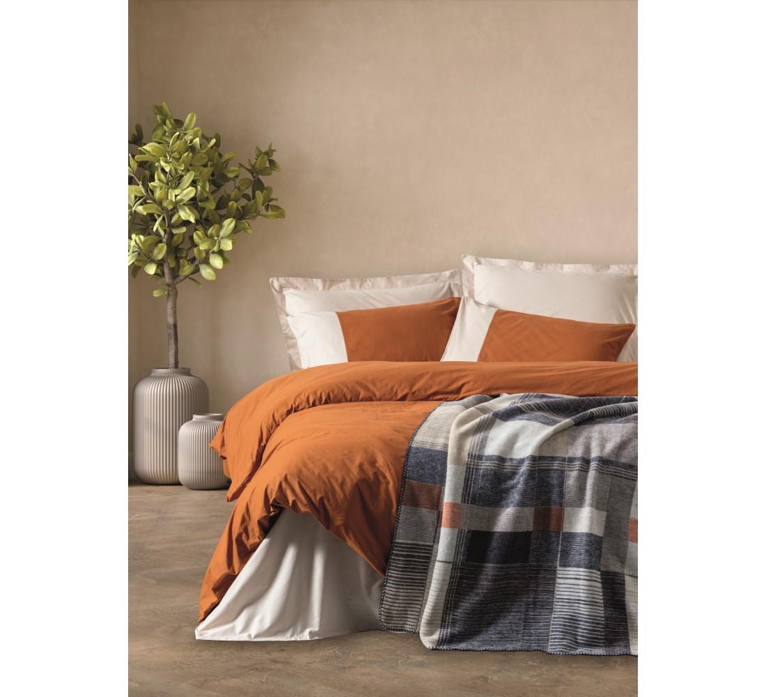 Cotton Box Comfy Pamuk Battaniyeli Tek Kişilik Nevresim Takımı Clement Tarçın