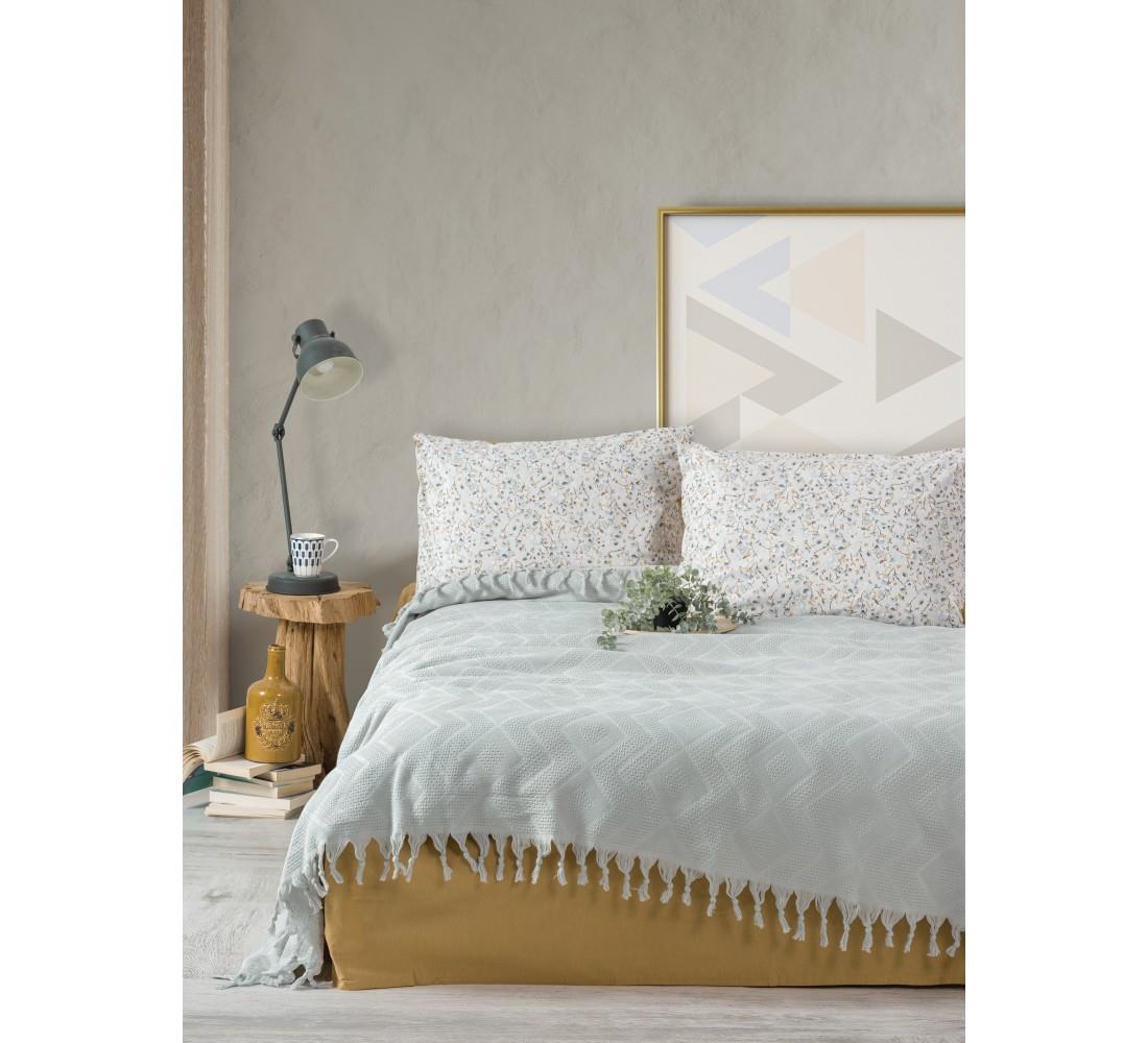 Cotton Box Origin Mint Jakarlı Çift Kişilik Pike Takımı