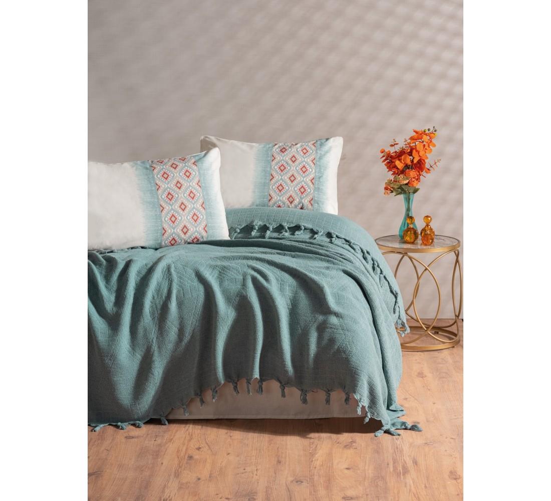 Cotton Box Papina Mint Jakarlı Çift Kişilik Pike Takımı