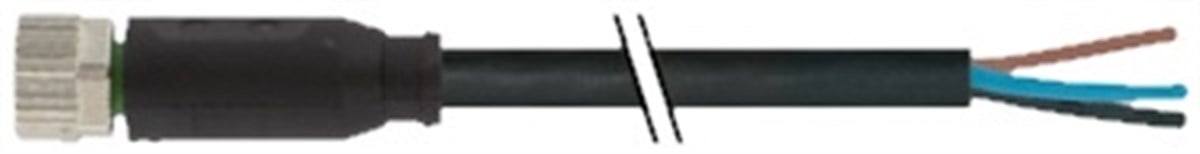 Murr Electronic , 7000-08041-6100500 , M8 3 Pin Düz Soketli kablo , 5m