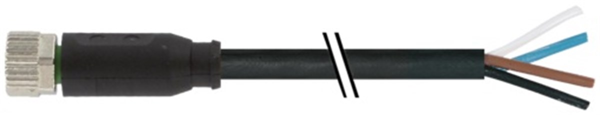 Murr Electronics , 7000-08061-6110500 , M8 , 4Pin , Konnektörlü kablo, 5m
