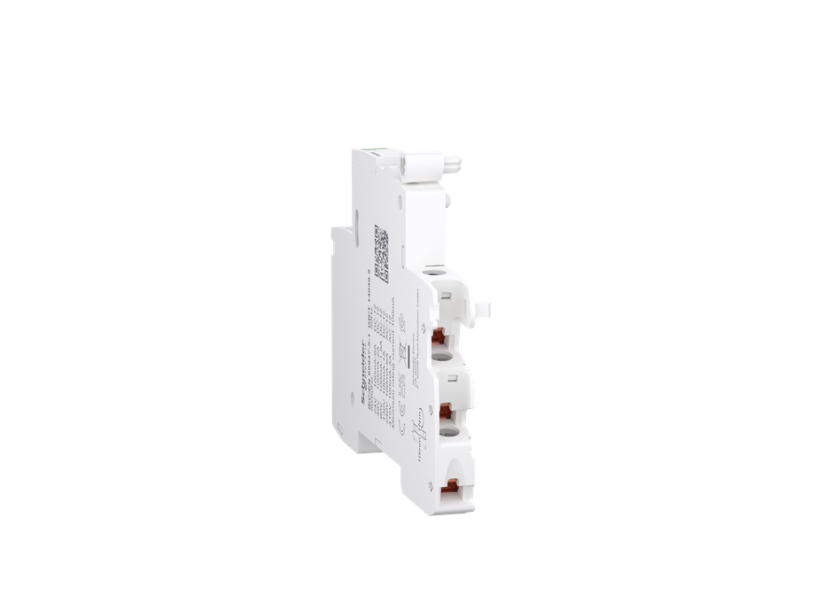 A9A26904 Auxiliary contact, Acti9 A9A, iOF, 1 C/O, 100mA to 6A, 24VAC to 415VAC, 24-130 VDC, bottom connection