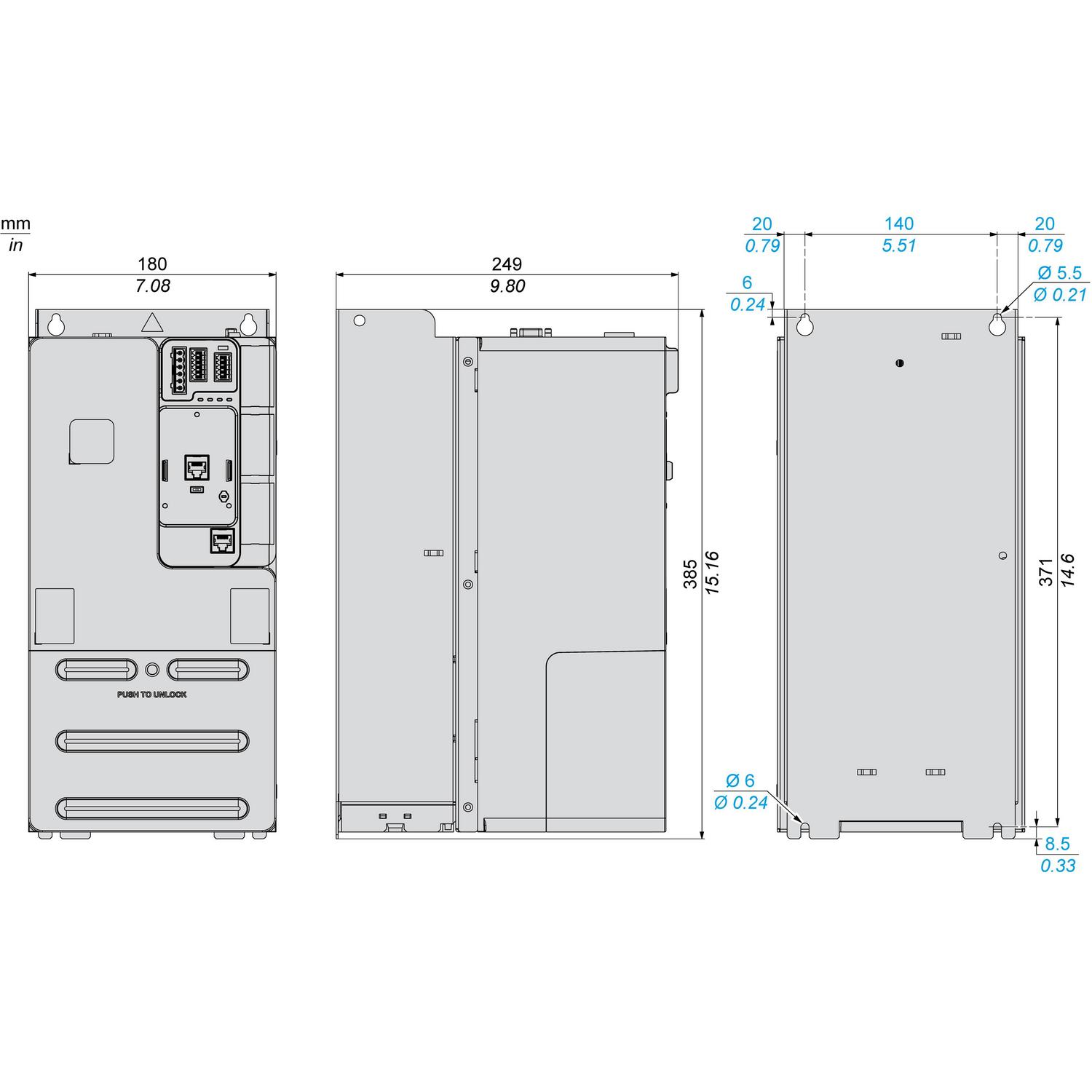 Schneider Electric Hız Kontrol Cihazı - 15Kw- 400V Trifaze - Atv340 Ethernet - ATV340D15N4E