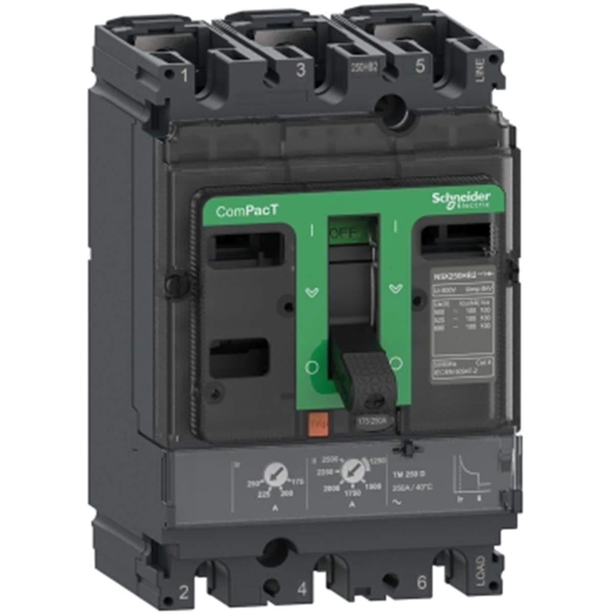 C25F3TM200
Schneider Electric, C25F3TM200 , ComPacT Şalter NSX250F 36kA AC 3P3D 200A TMD