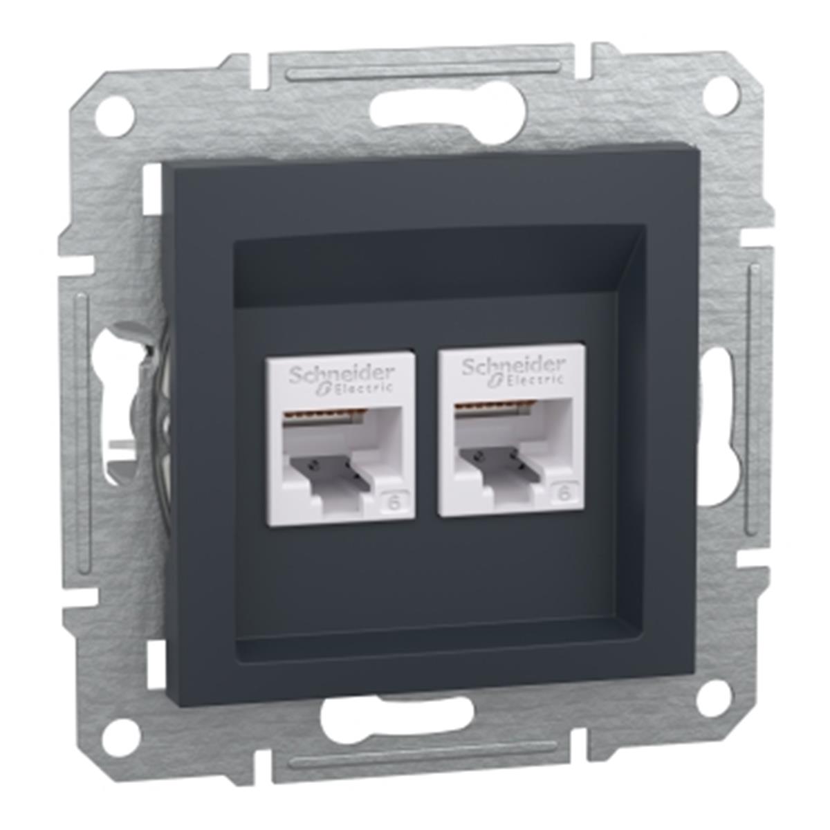 EPH4800171
Asfora 2*RJ45 CAT.6 UTP Antrasit