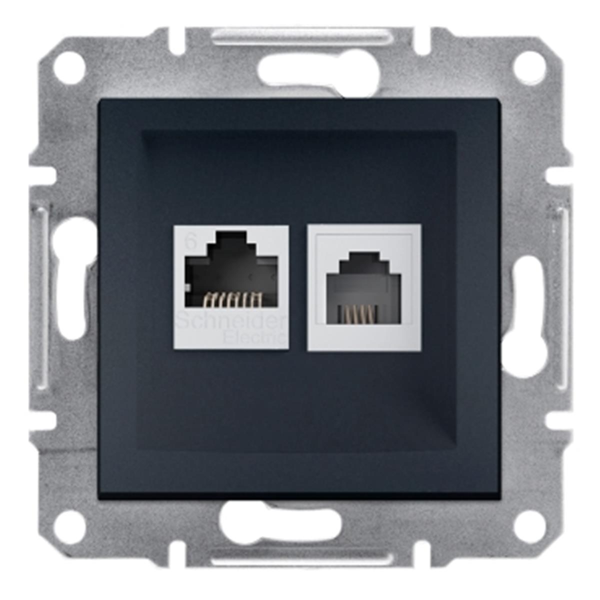 EPH5200171
Asfora RJ45 CAT6 UTP RJ11,Antrasit