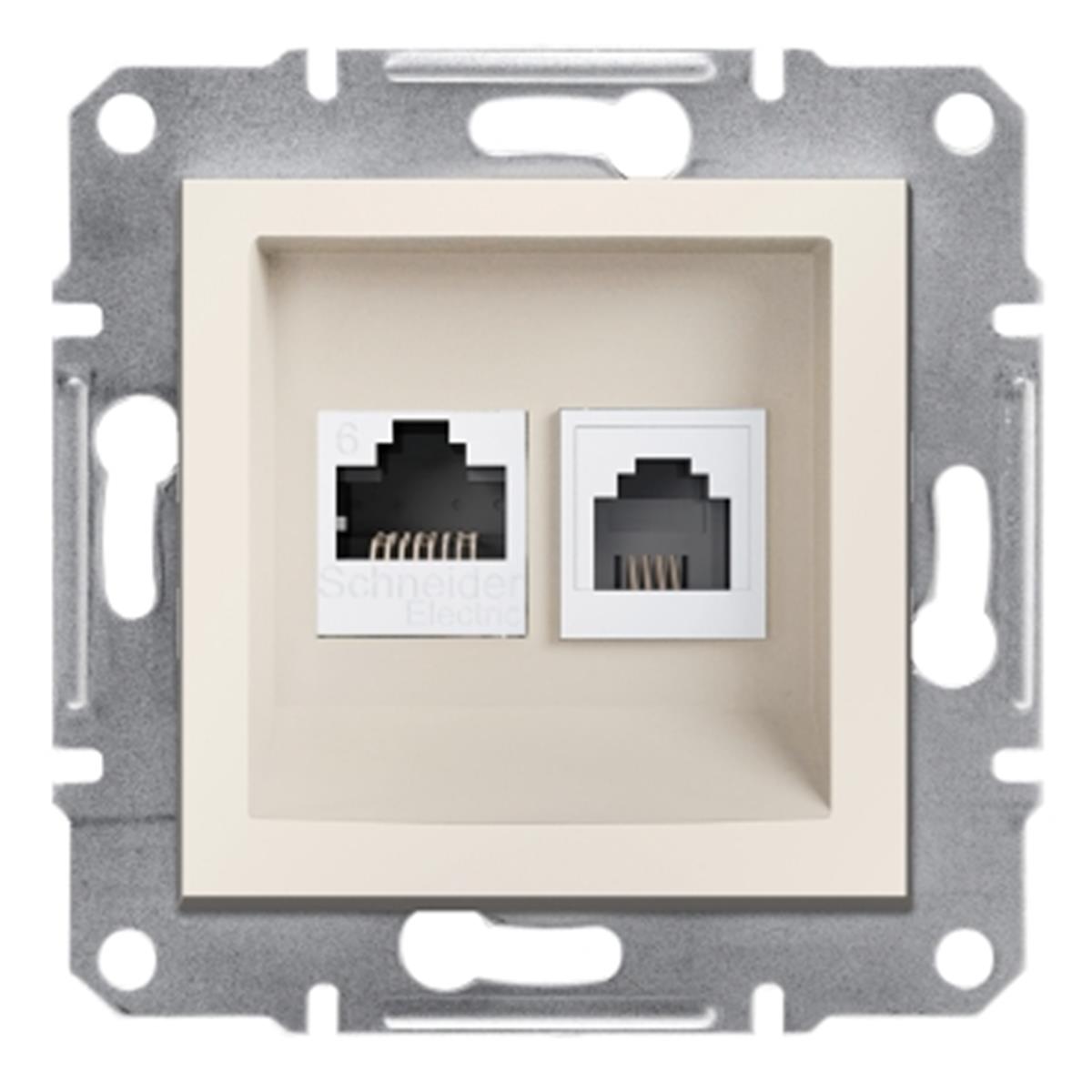 EPH5270123
Asfora RJ11 + RJ45 Cat6 UTP çerçevesiz