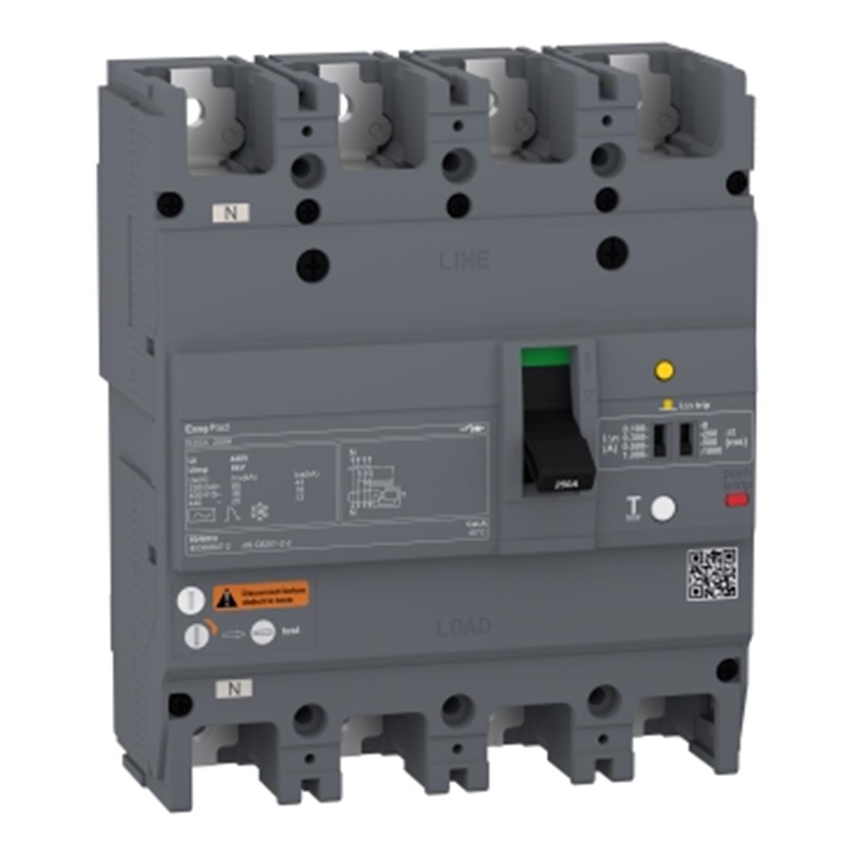 EZCV250H4250
EZC Devre Kesici 4P 36 kA 220/240V 250 A MCCB