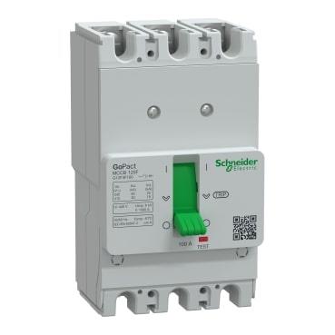 G12F3F100Schneider Electric , G12F3F100 ,100A Sabit  3 kutuplu GoPact MCCB  Kompact Şalter  415VAC de 30kA  TMD açma ünitesi