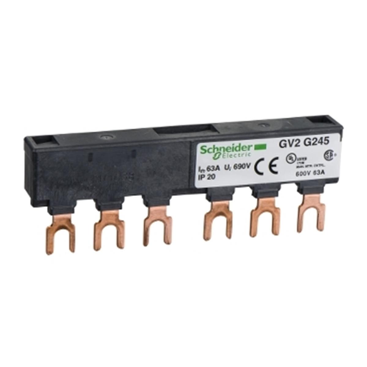 GV2G245
Schneider Electric , GV2G245 , TeSys GV2 Linergy FT Busbar 63A 45mm 2tap