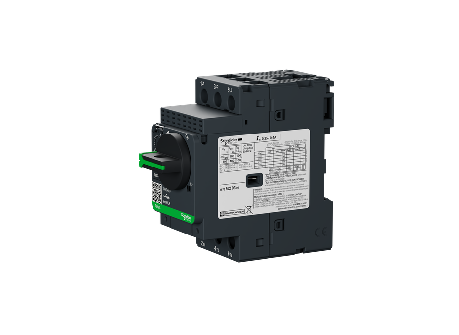 Schneider Electric GV2P03 -Tesys Gv2 Motor Devre Kesici Termik Many. 0.25-0.4A